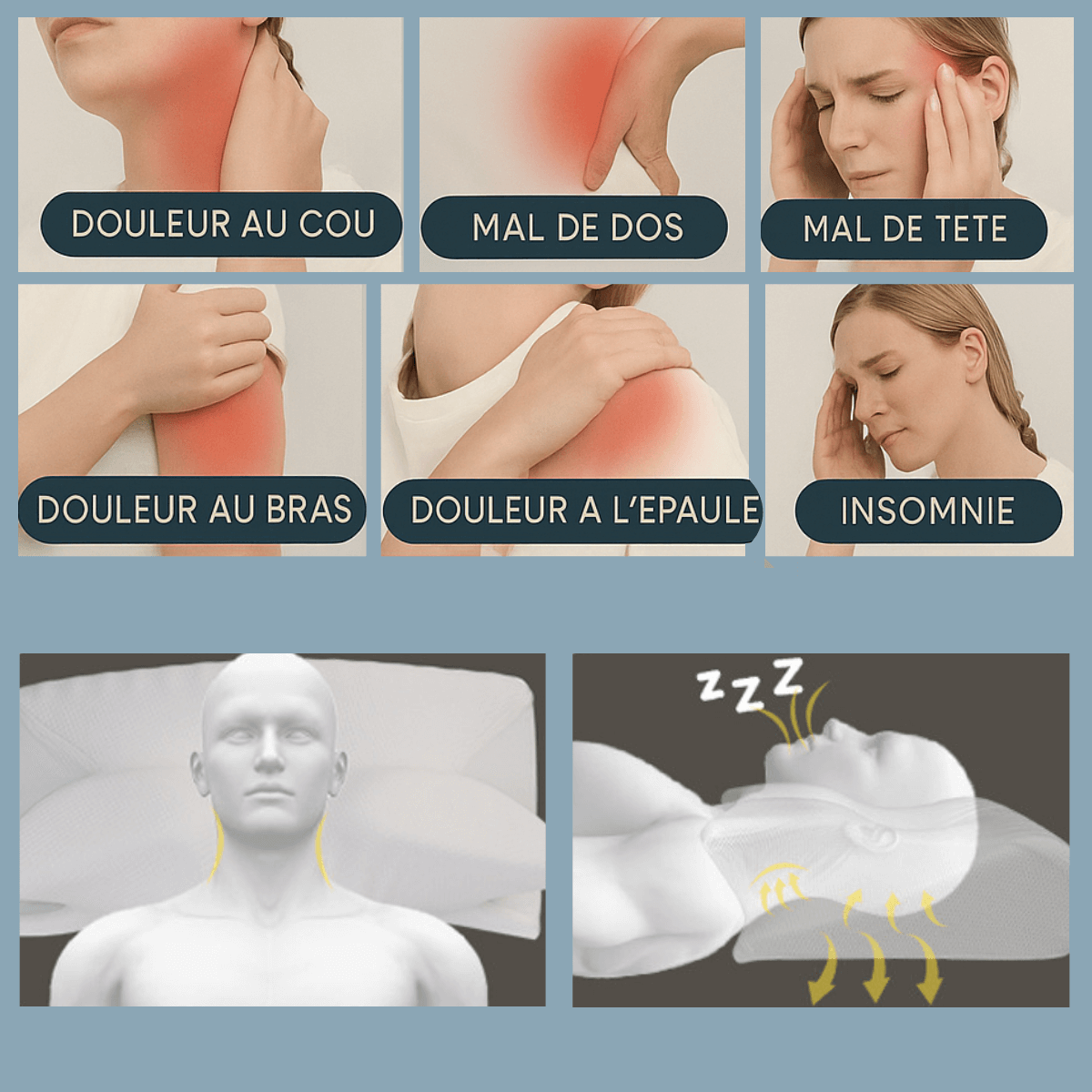 Oreiller ergonomique Relief1™